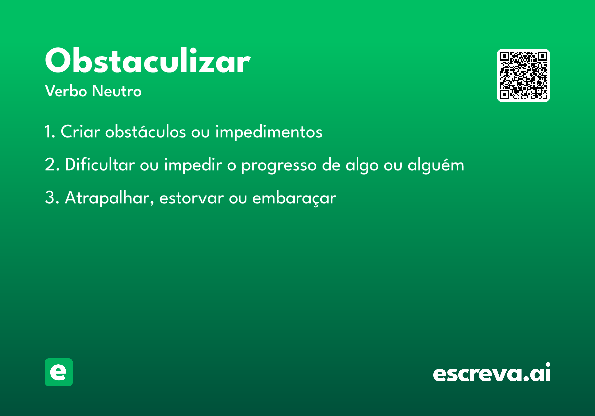 obstaculizar