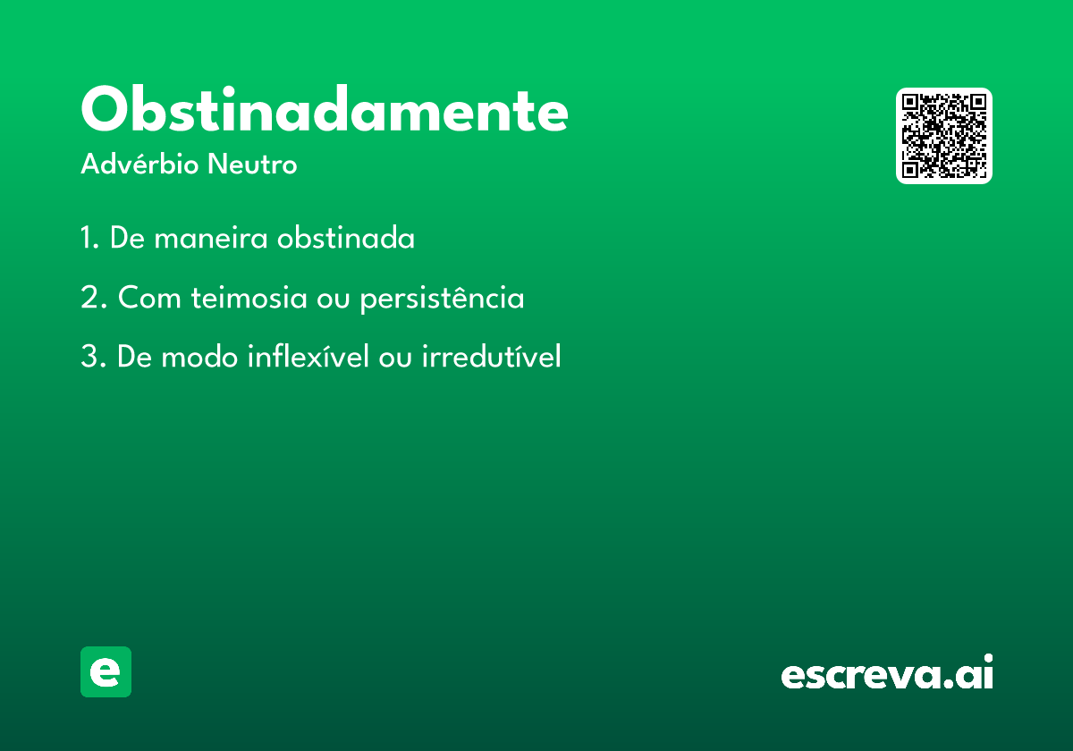 obstinadamente