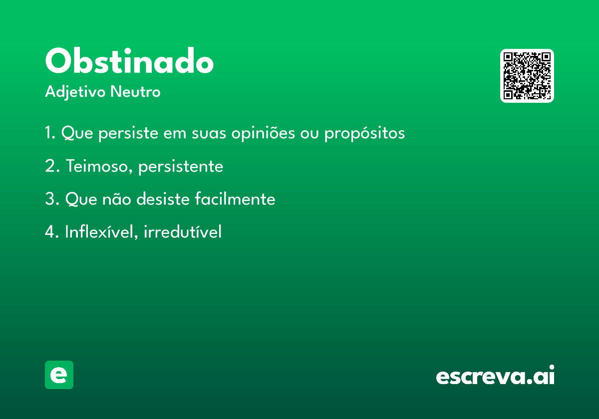 obstinado
