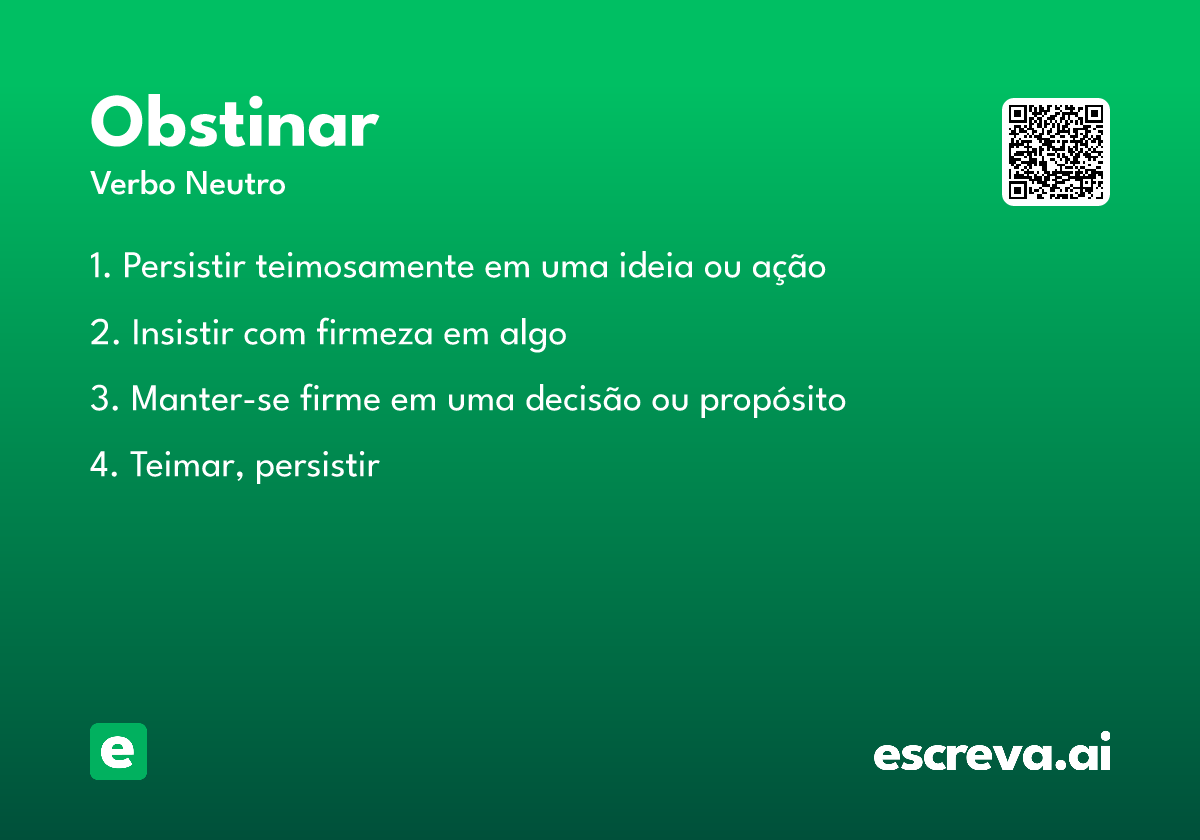 obstinar