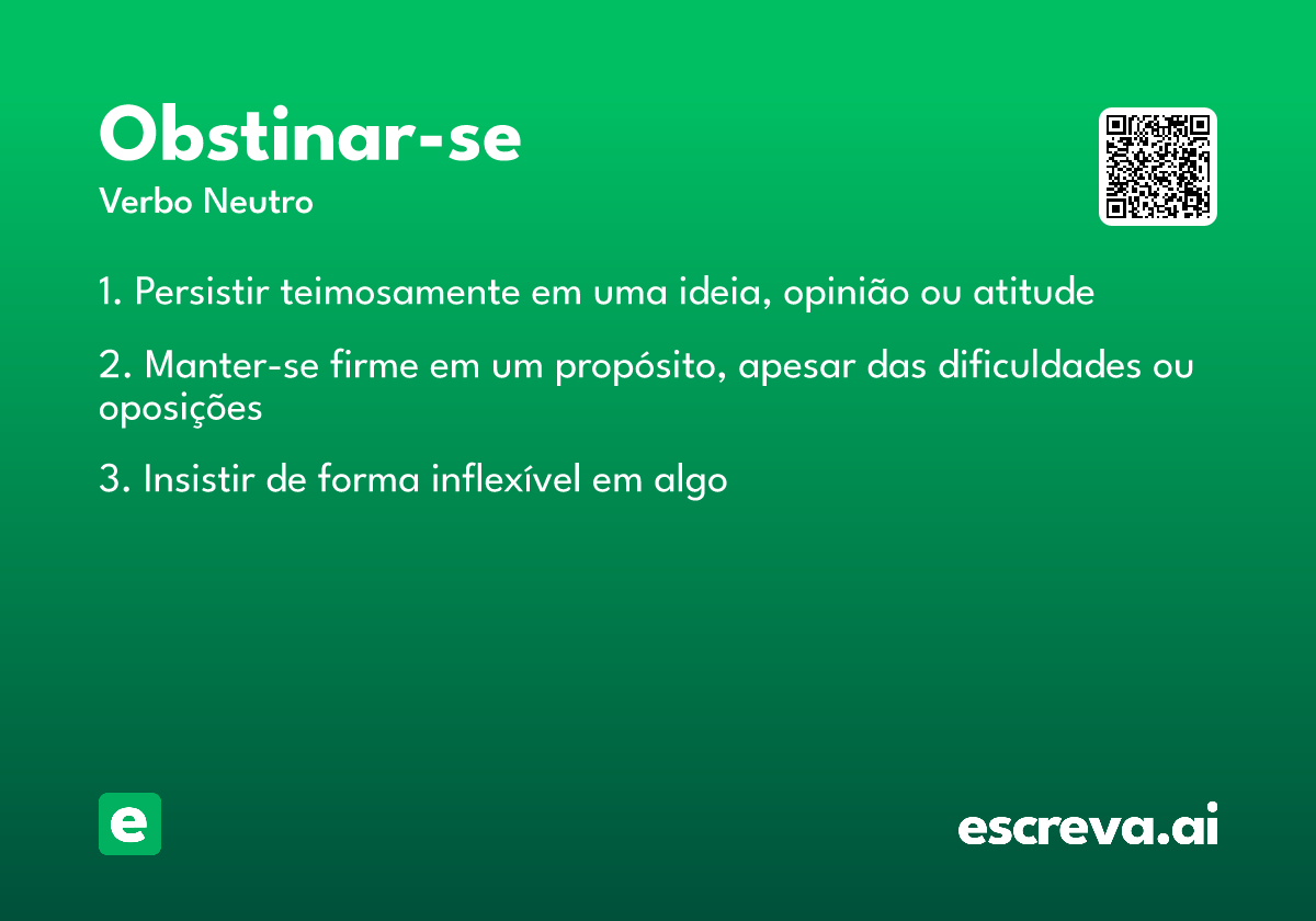 obstinar-se