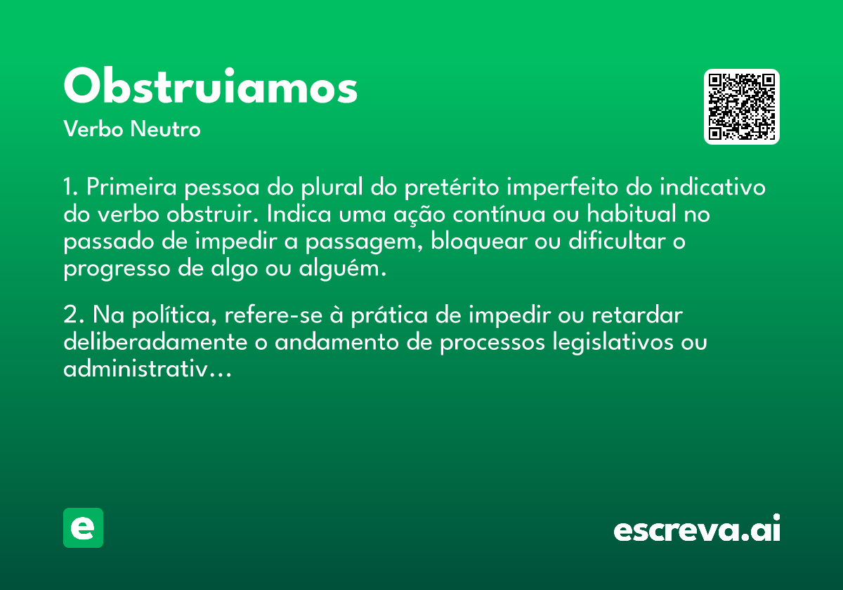 obstruiamos