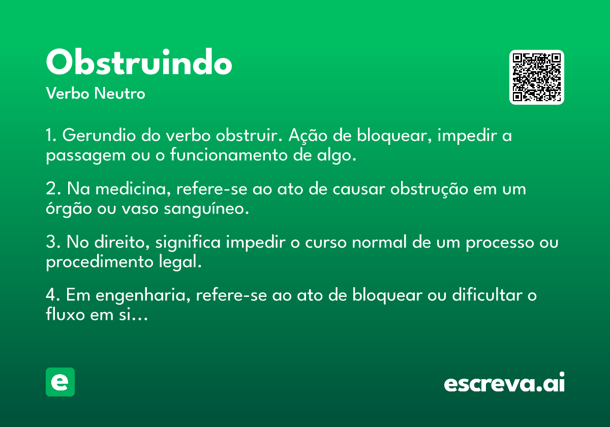 obstruindo