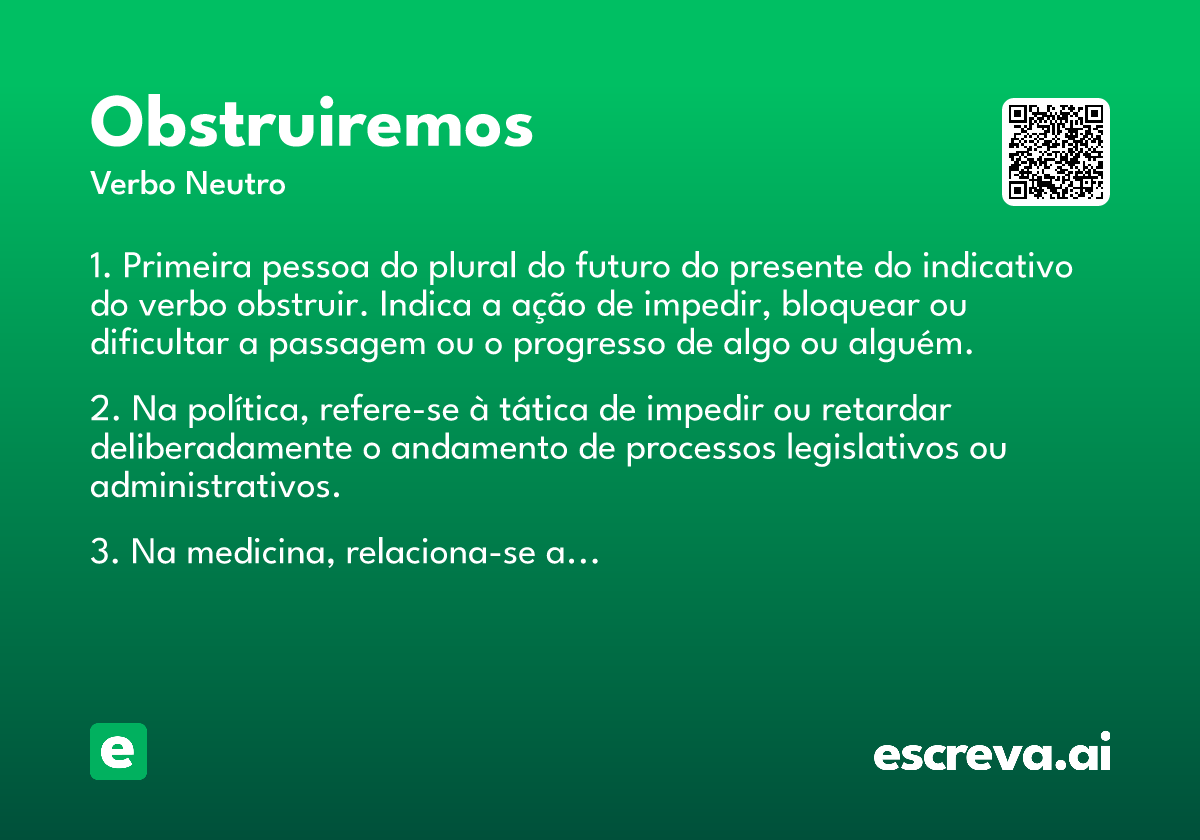 obstruiremos