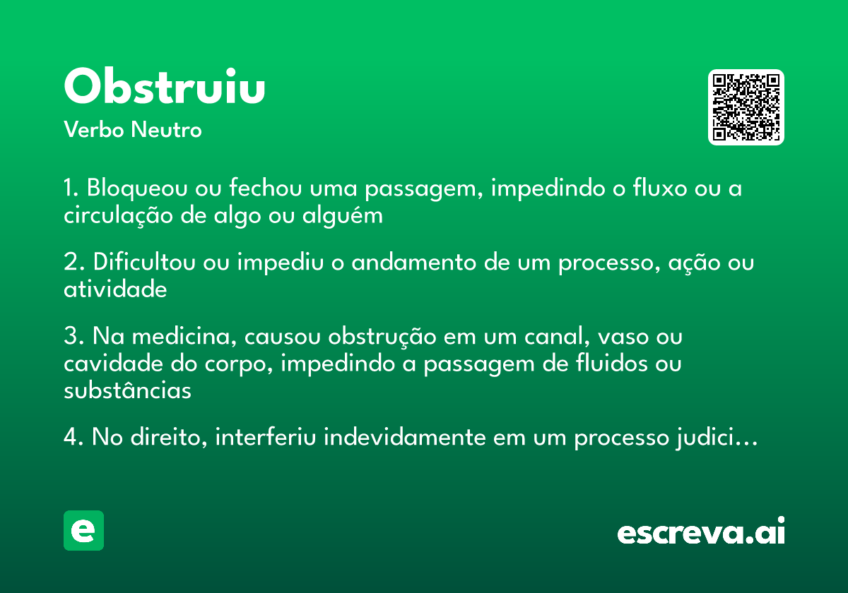 obstruiu