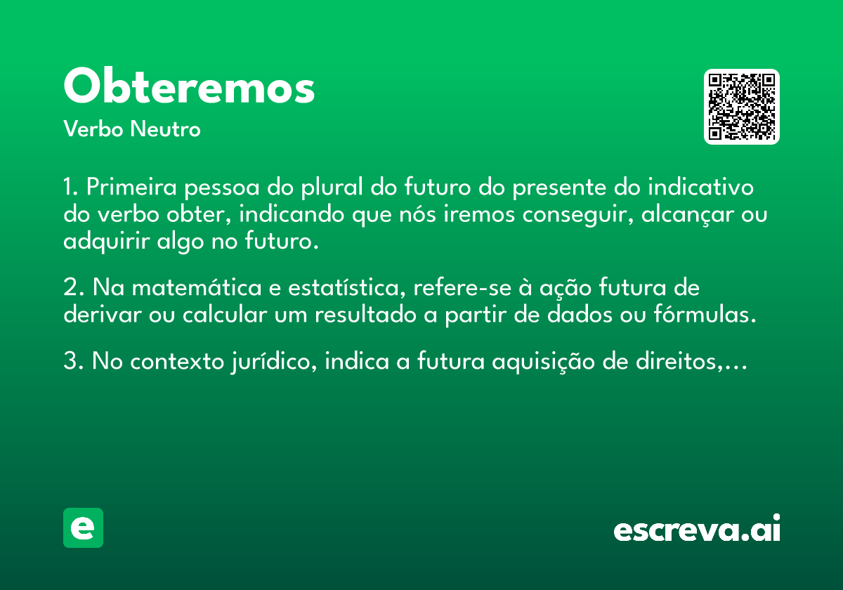 obteremos