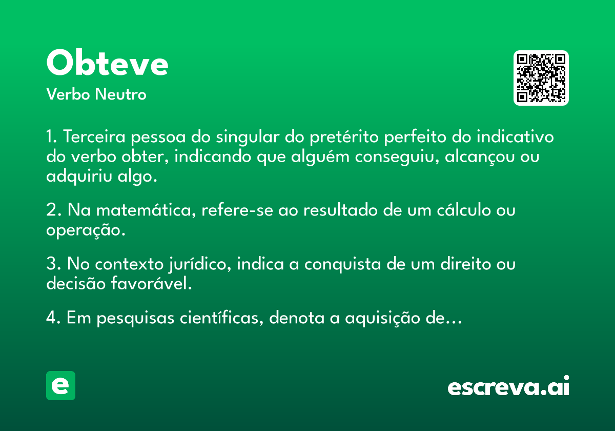 obteve