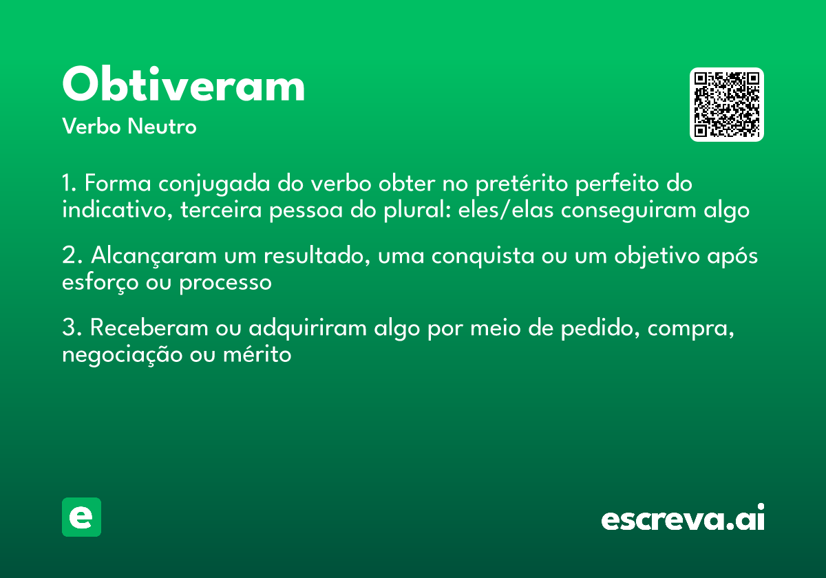 obtiveram