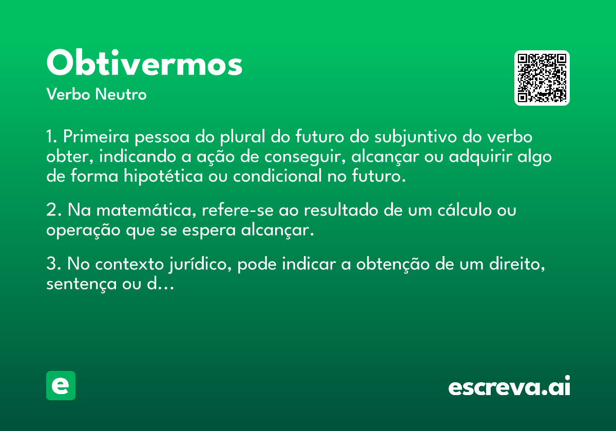 obtivermos