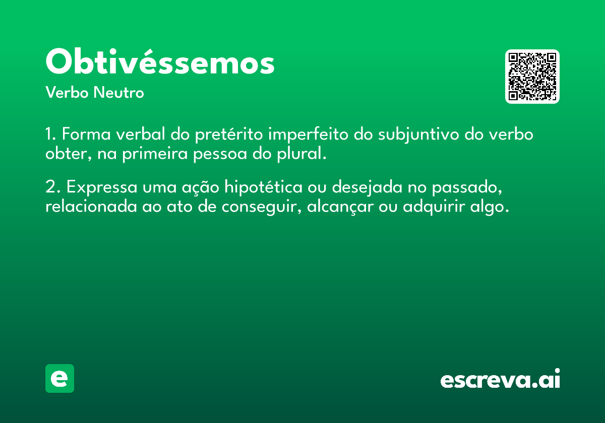 obtivéssemos