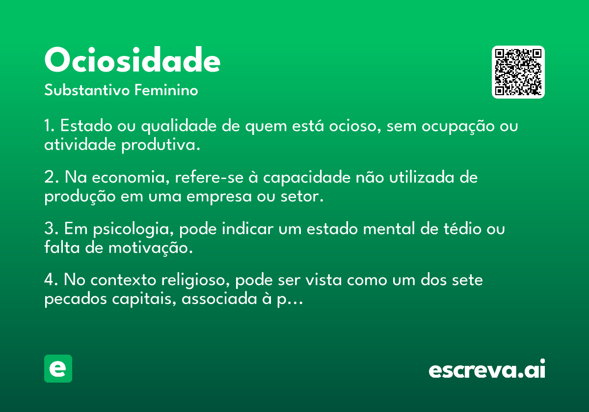 ociosidade