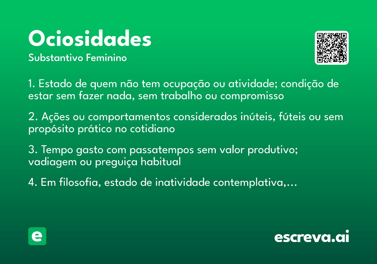 ociosidades