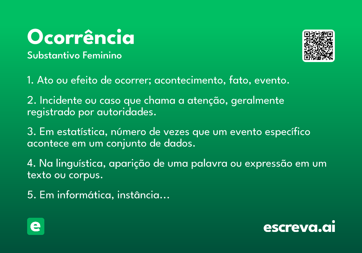 ocorrência