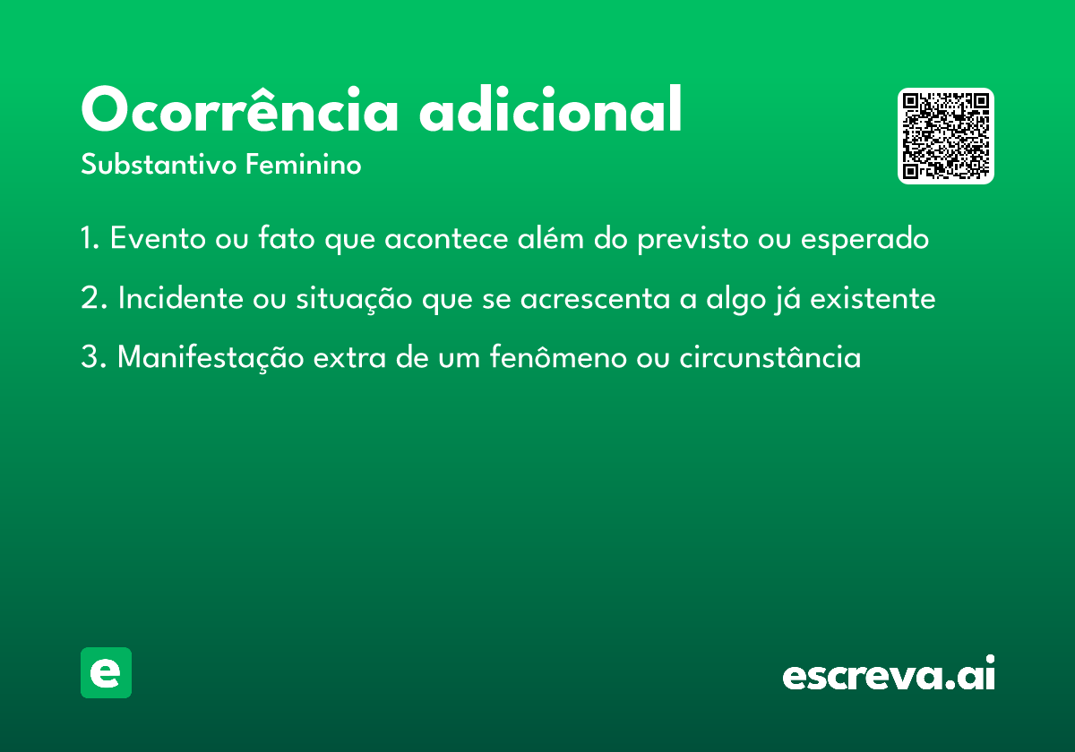 ocorrência adicional