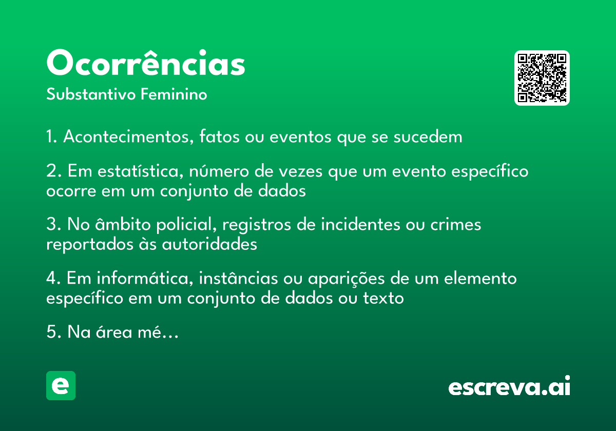 ocorrências