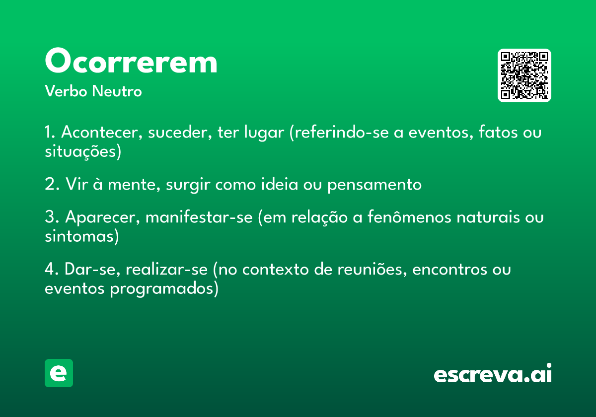 ocorrerem