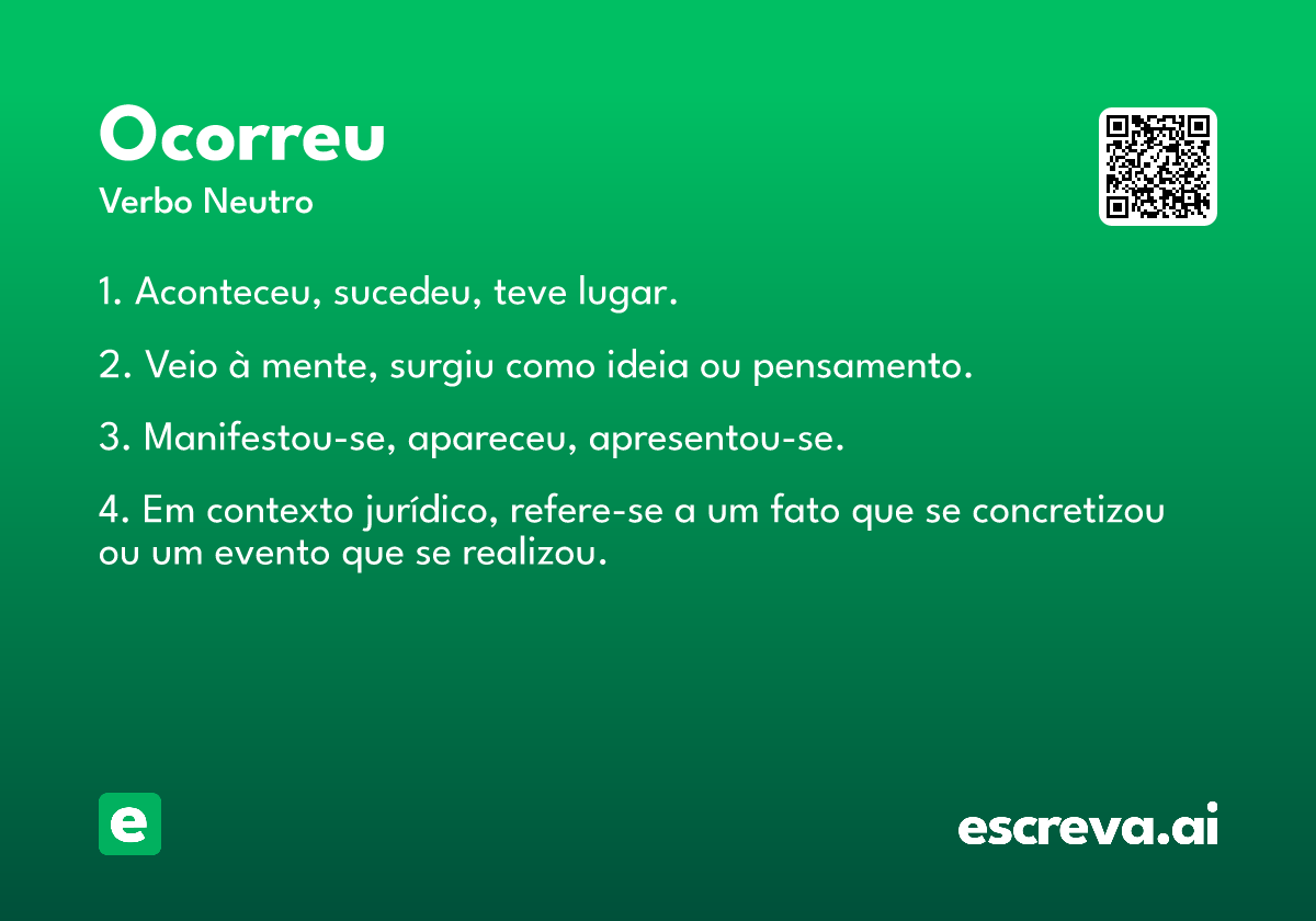 ocorreu