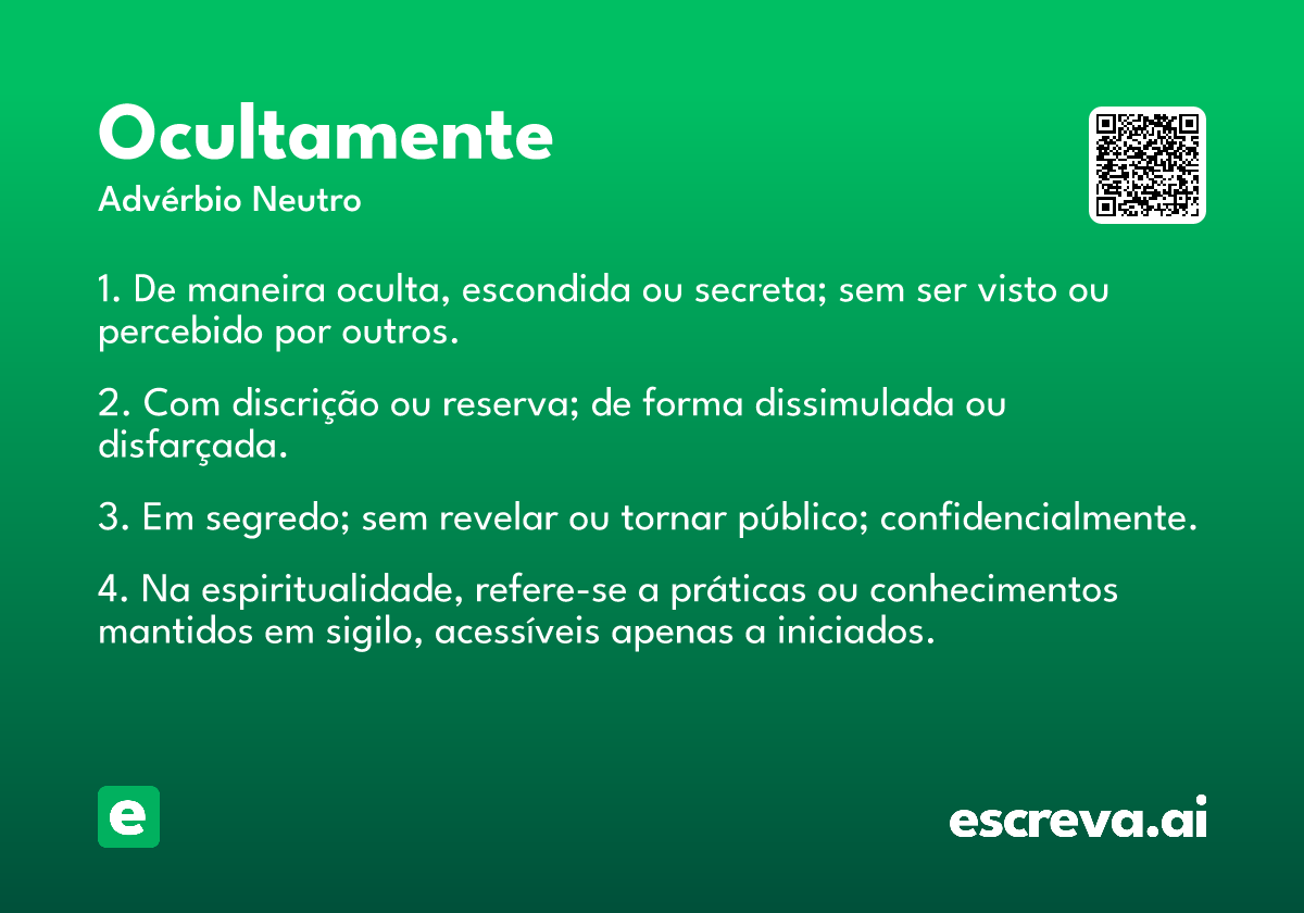 ocultamente