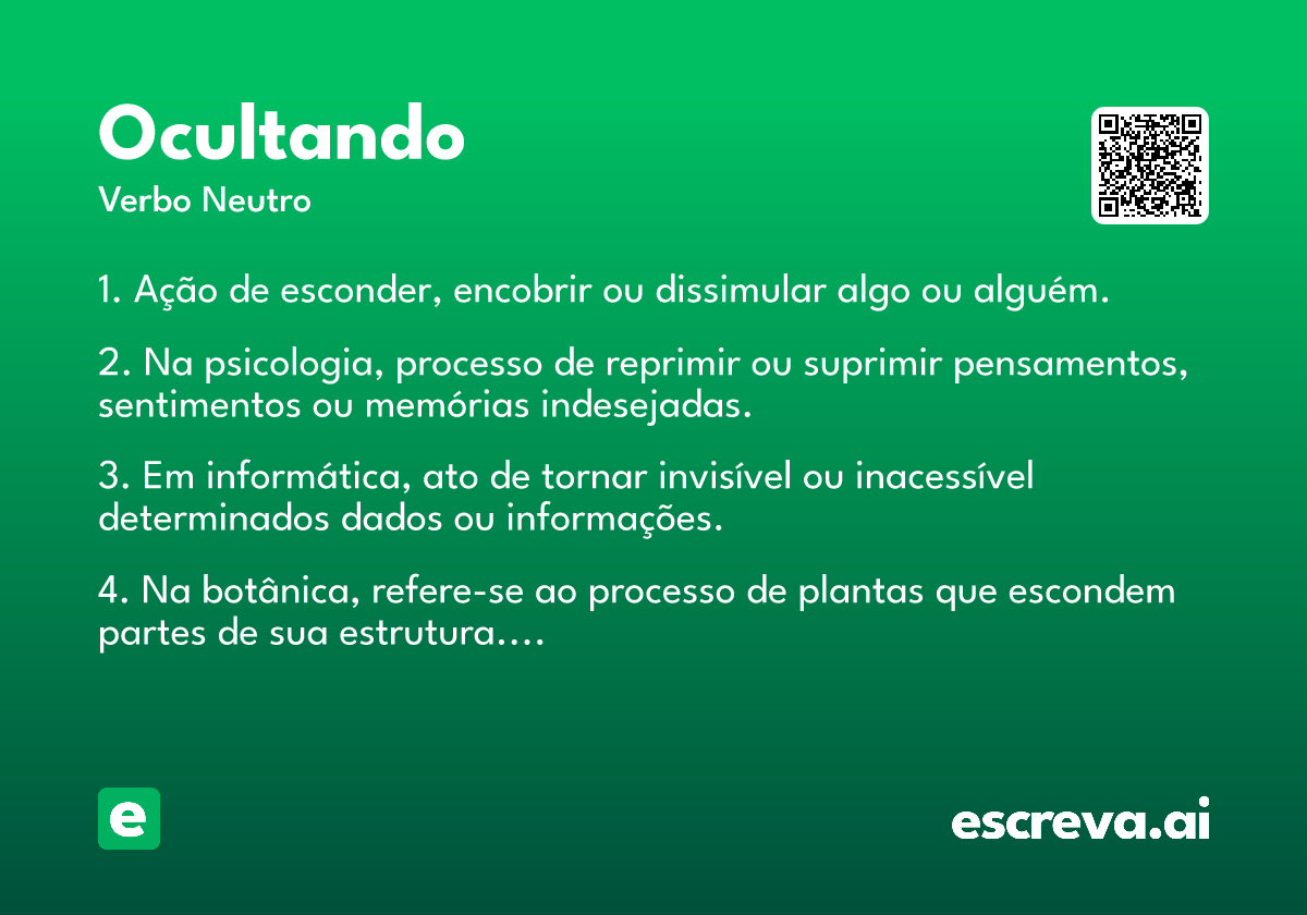 ocultando