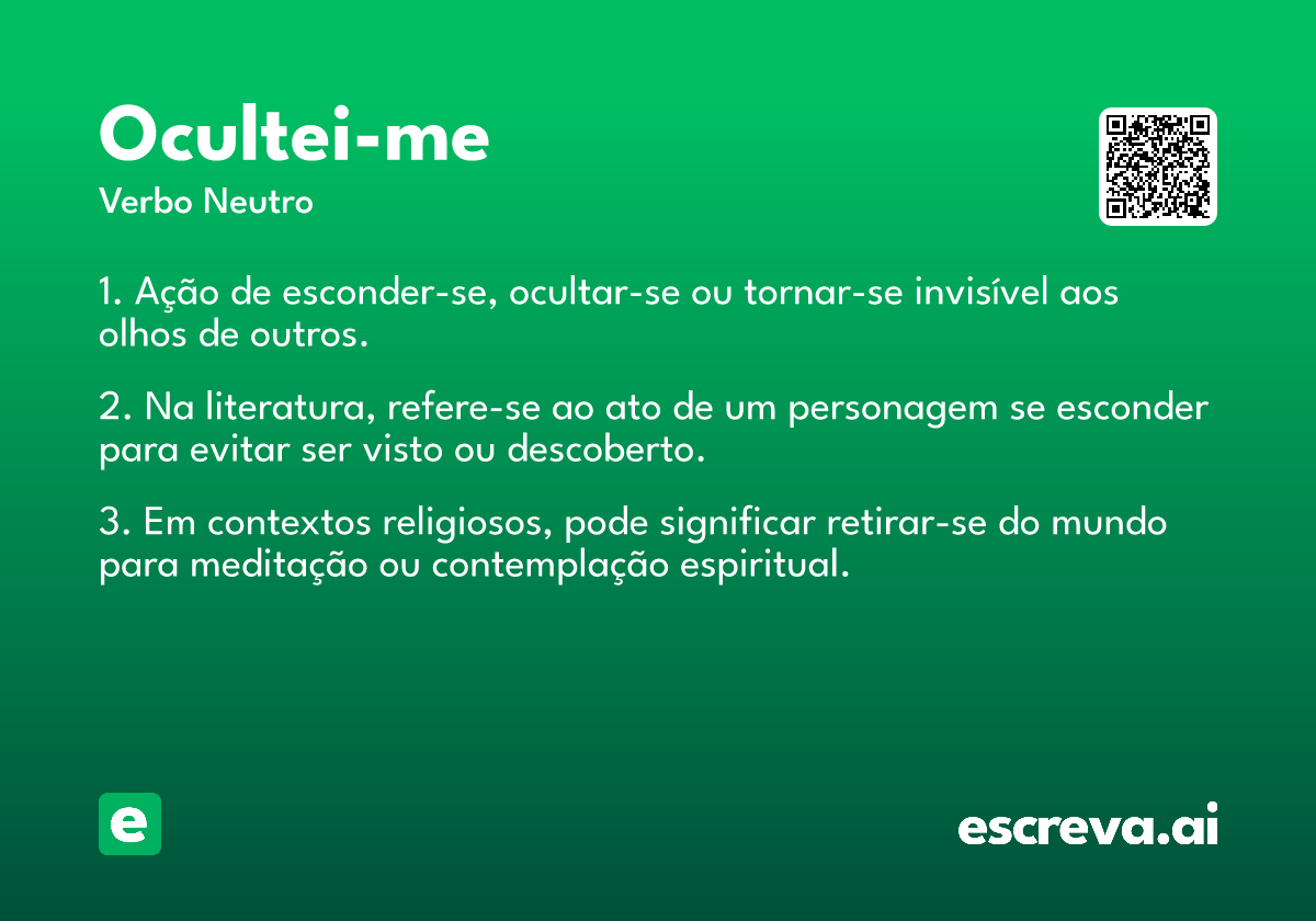 ocultei-me
