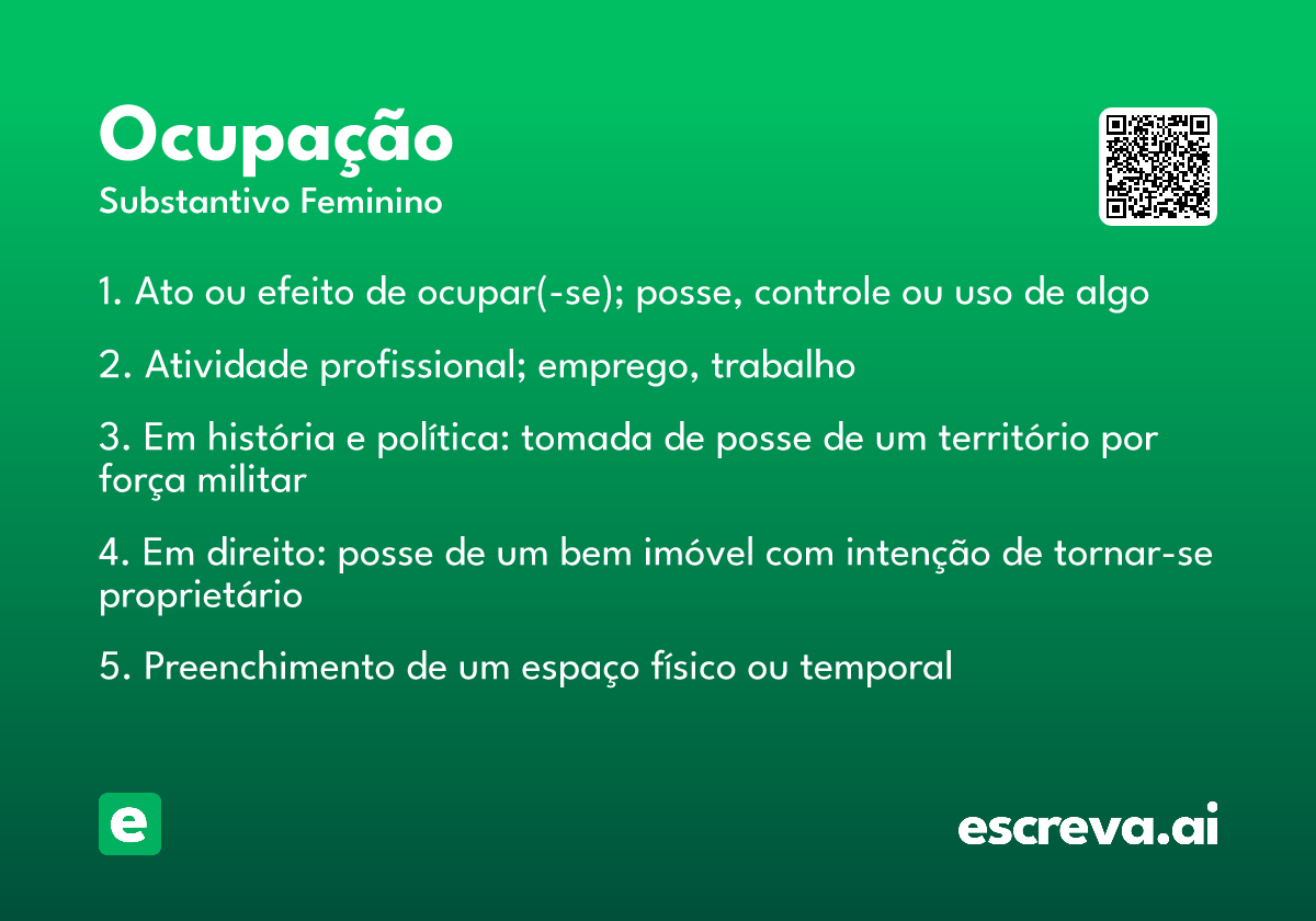 ocupação