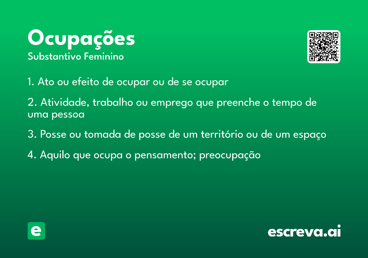 ocupações
