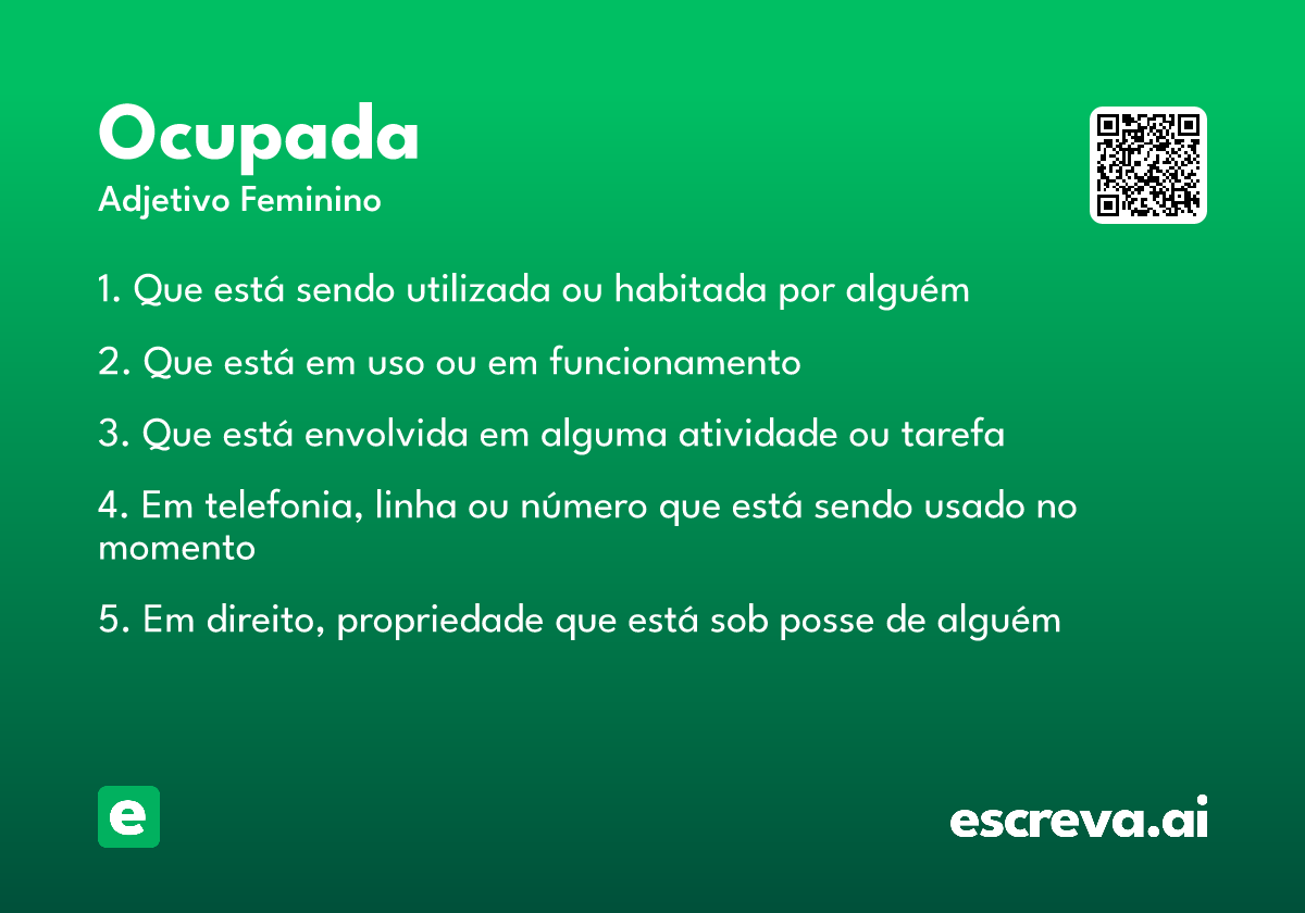 ocupada