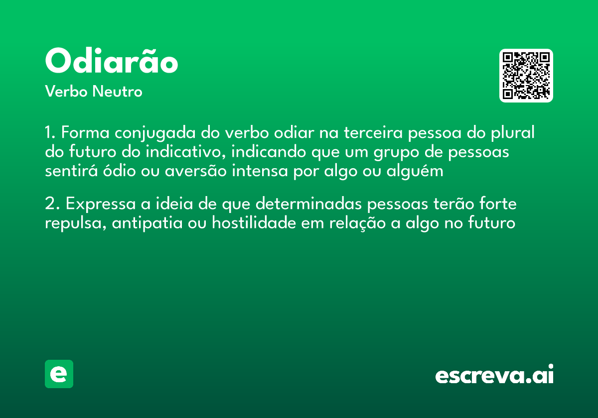 odiarão