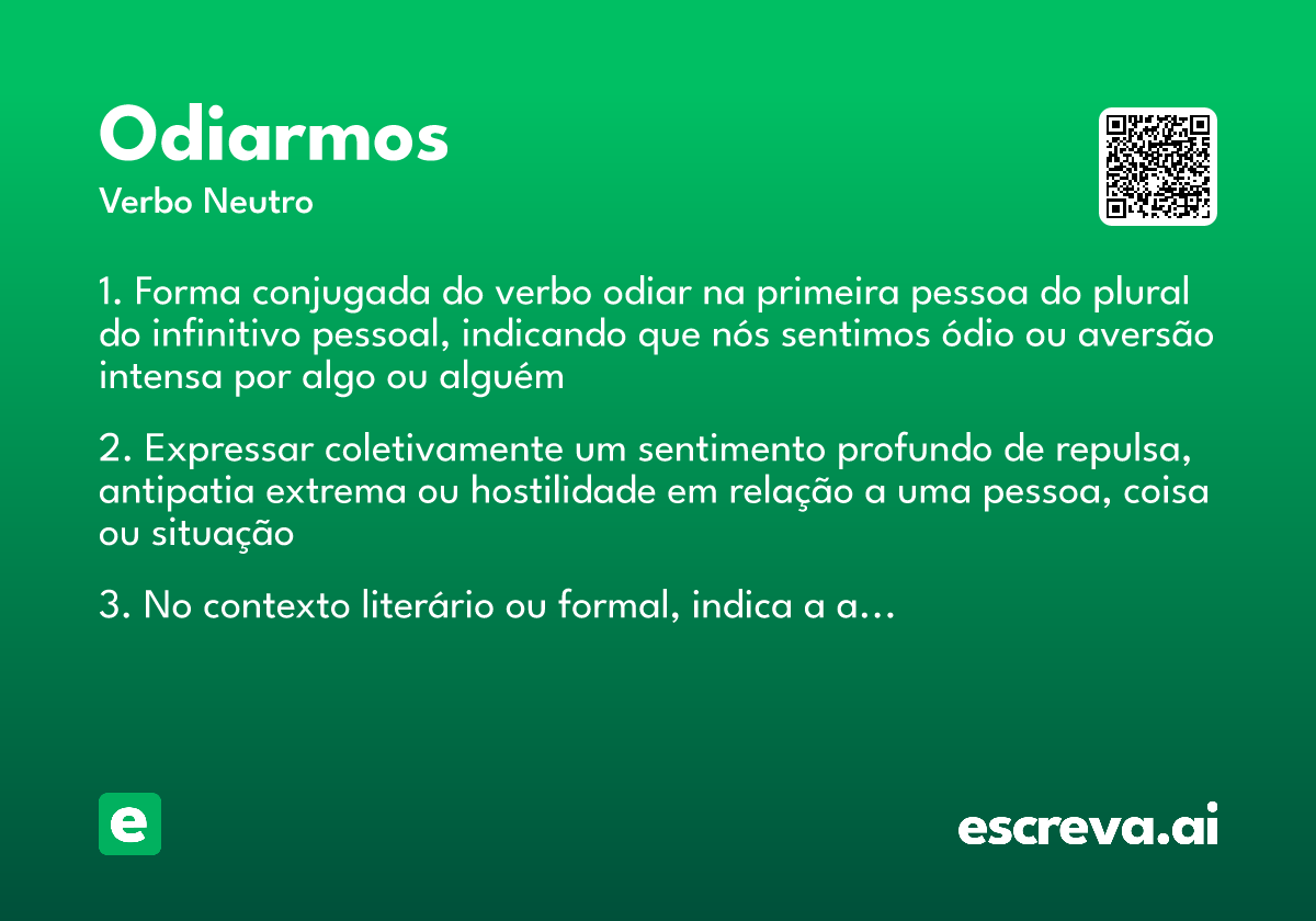 odiarmos