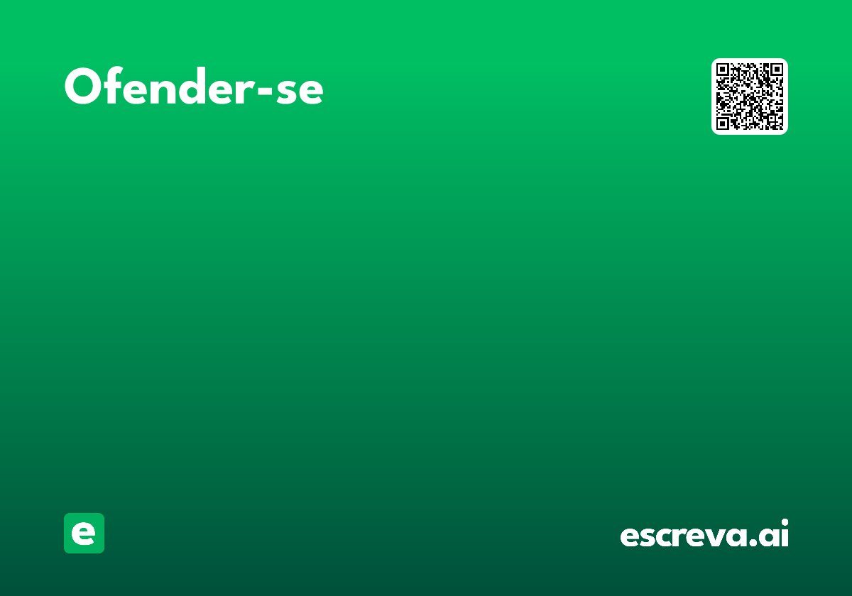 ofender-se