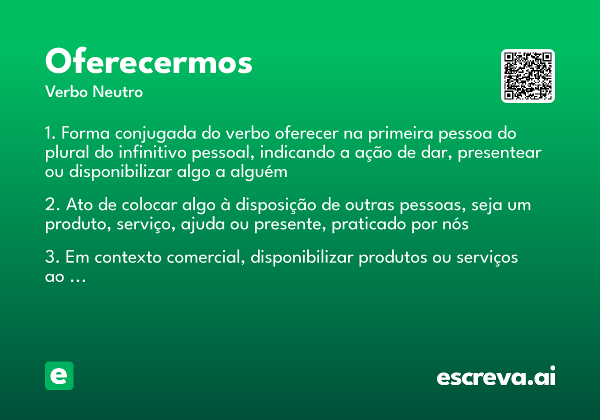 oferecermos