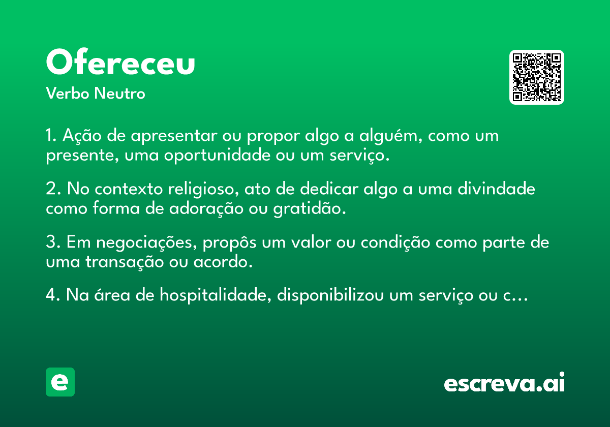ofereceu