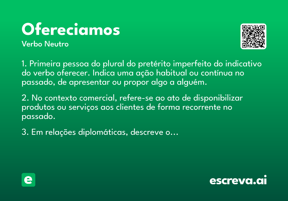 ofereciamos