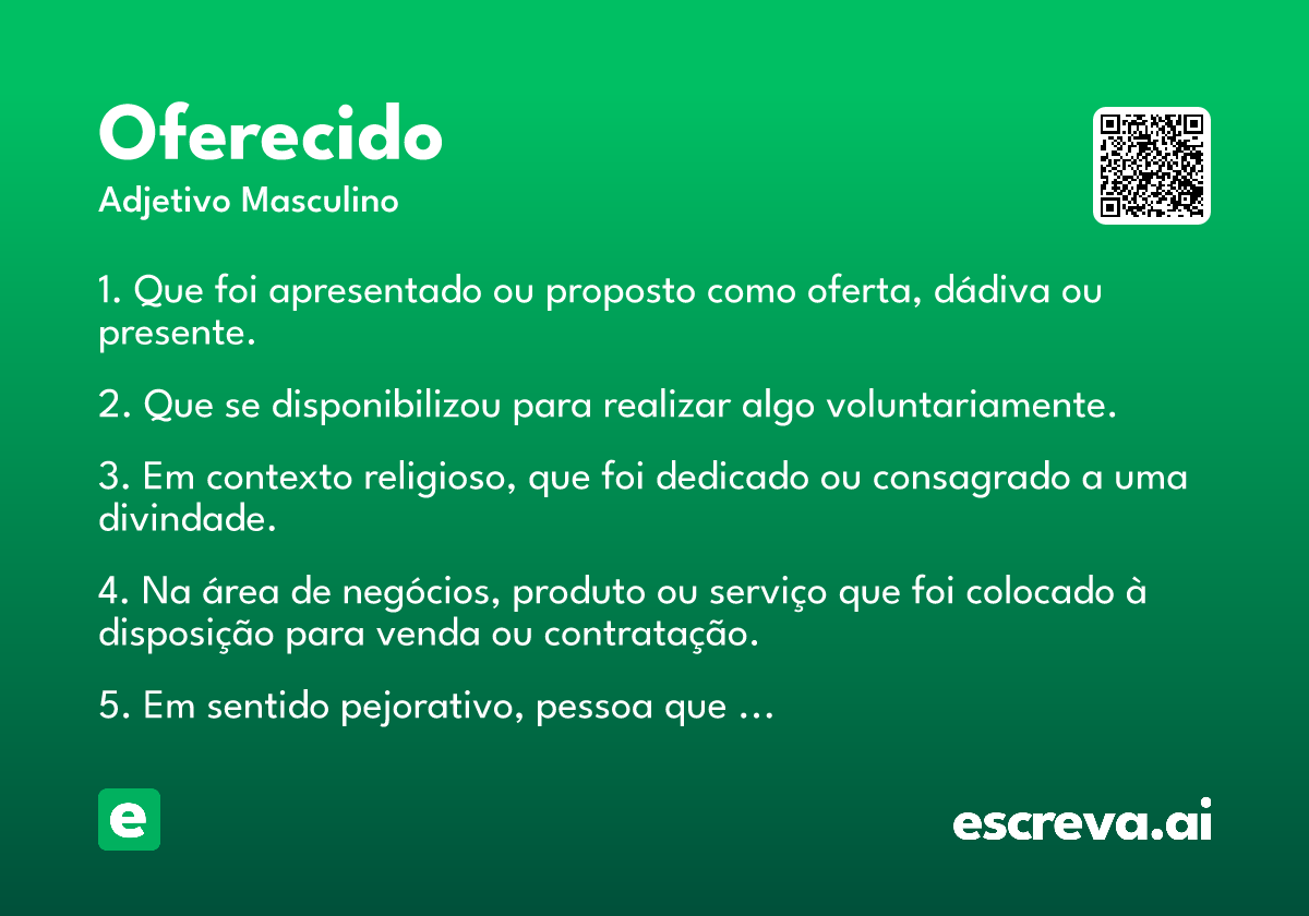 oferecido