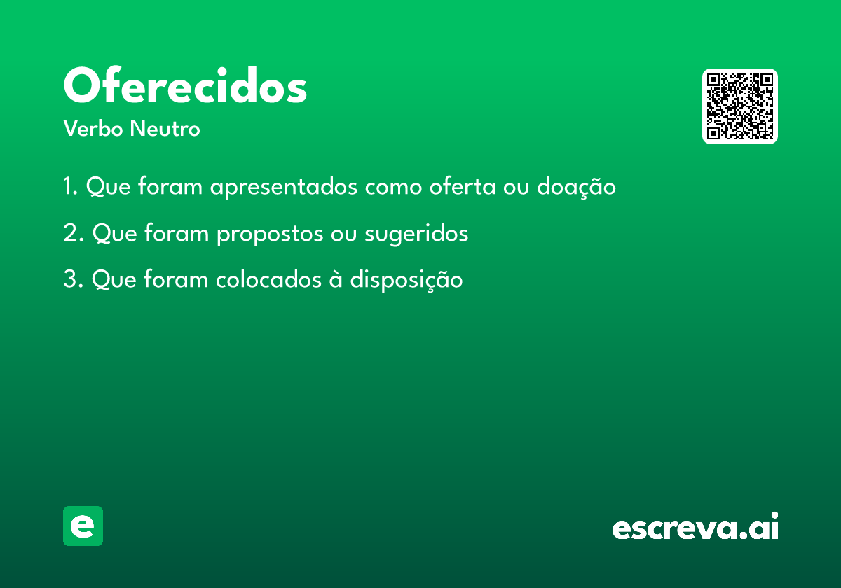 oferecidos