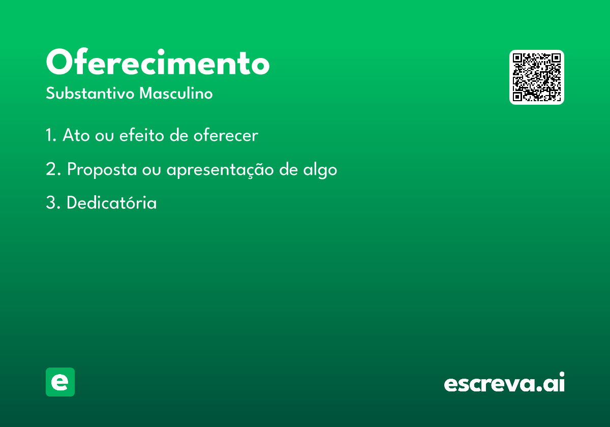 oferecimento