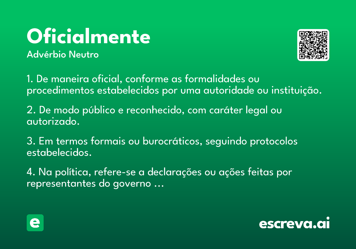 oficialmente