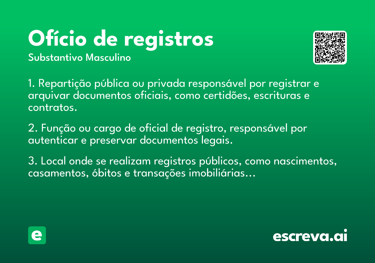 ofício de registros