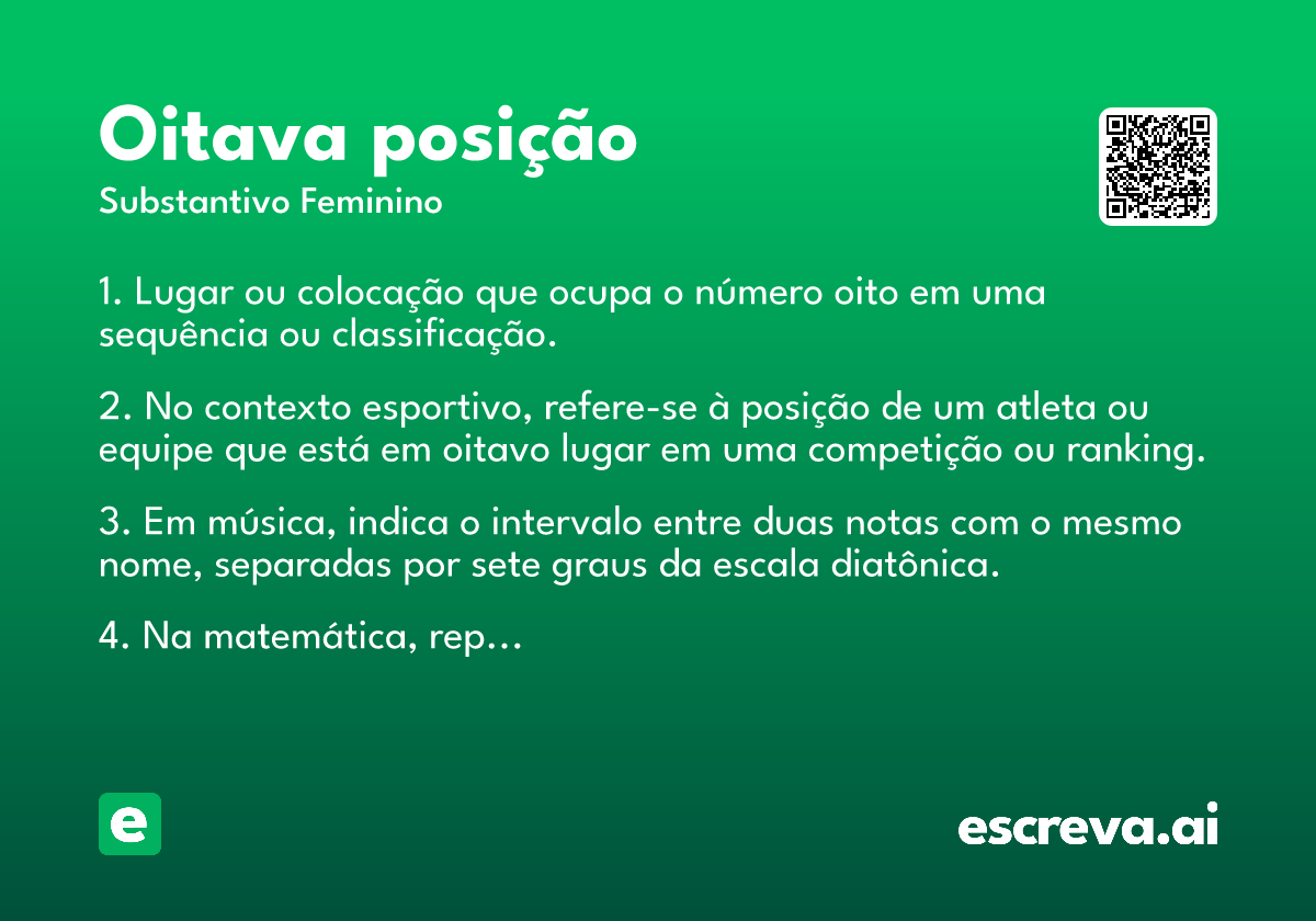 oitava posição