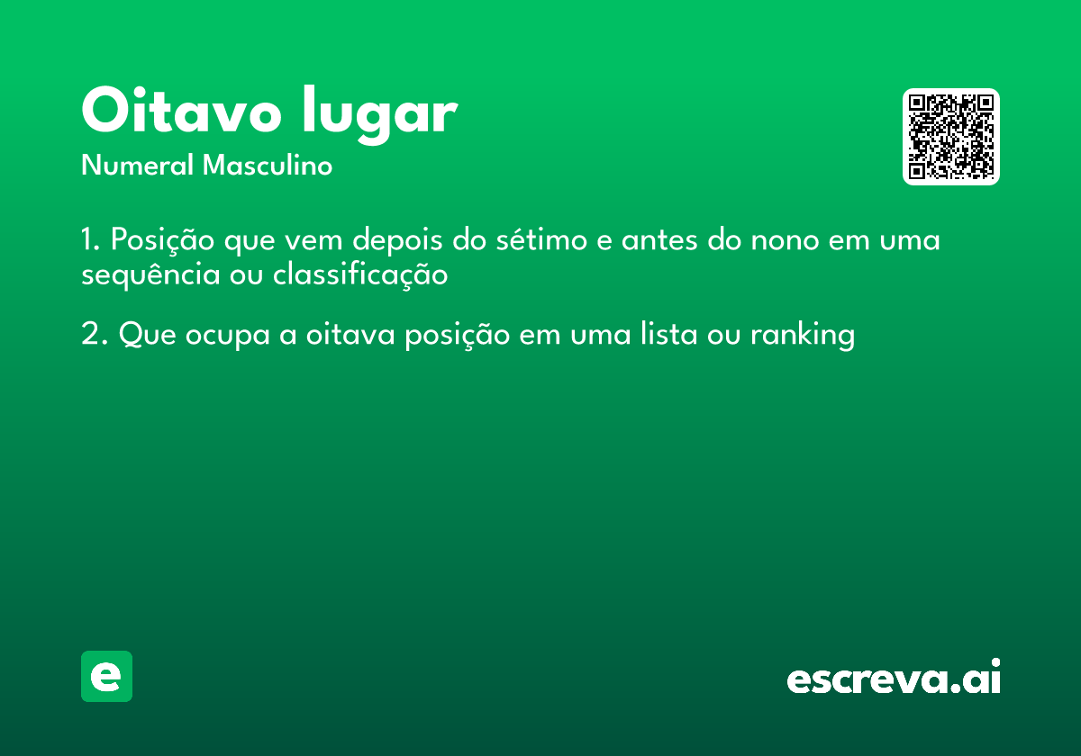 oitavo lugar