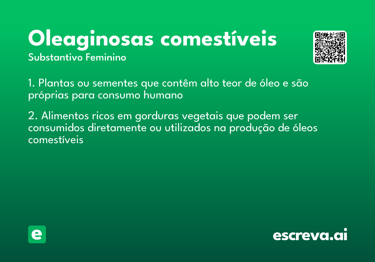 oleaginosas comestíveis