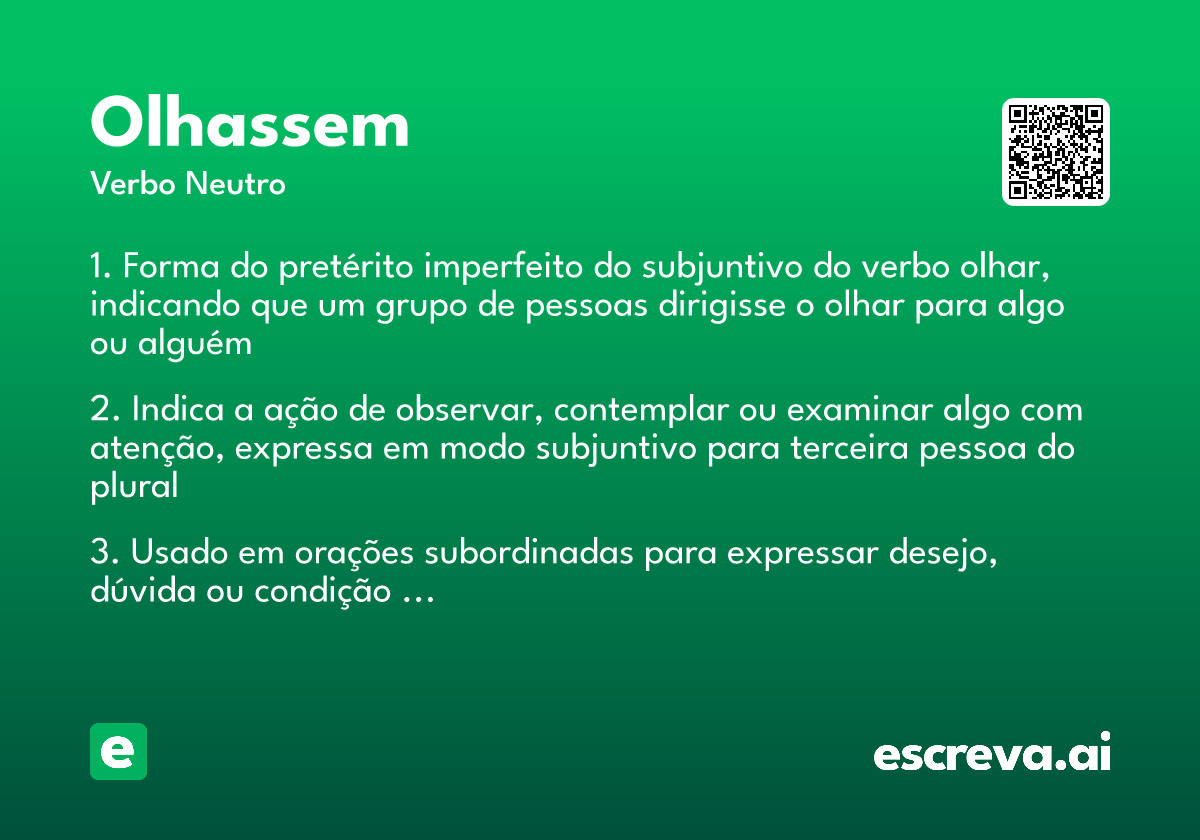 olhassem