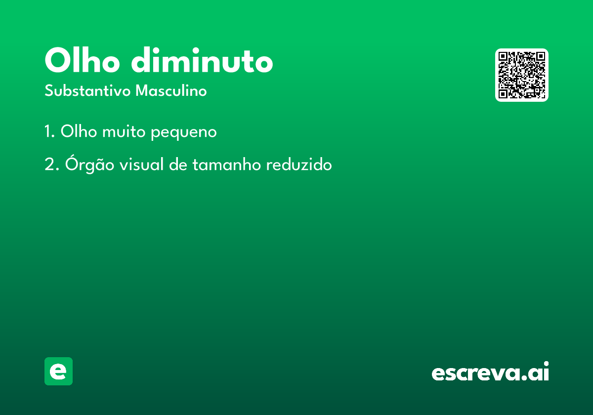 olho diminuto
