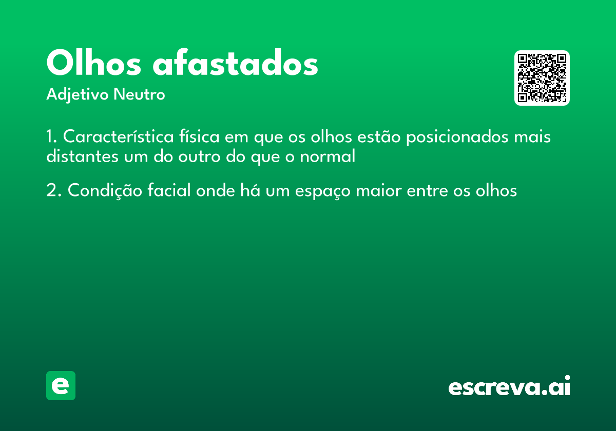 olhos afastados