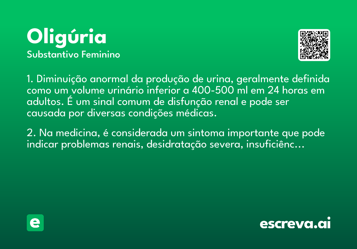 oligúria