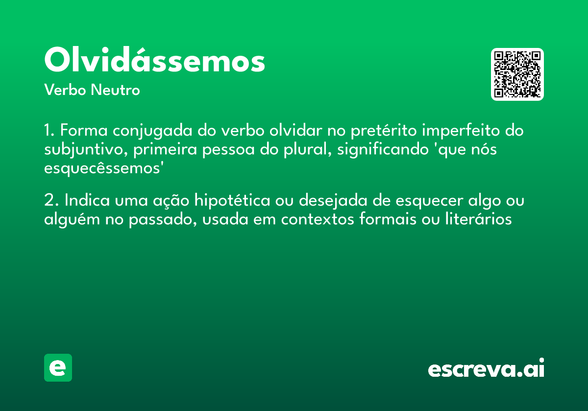 olvidássemos