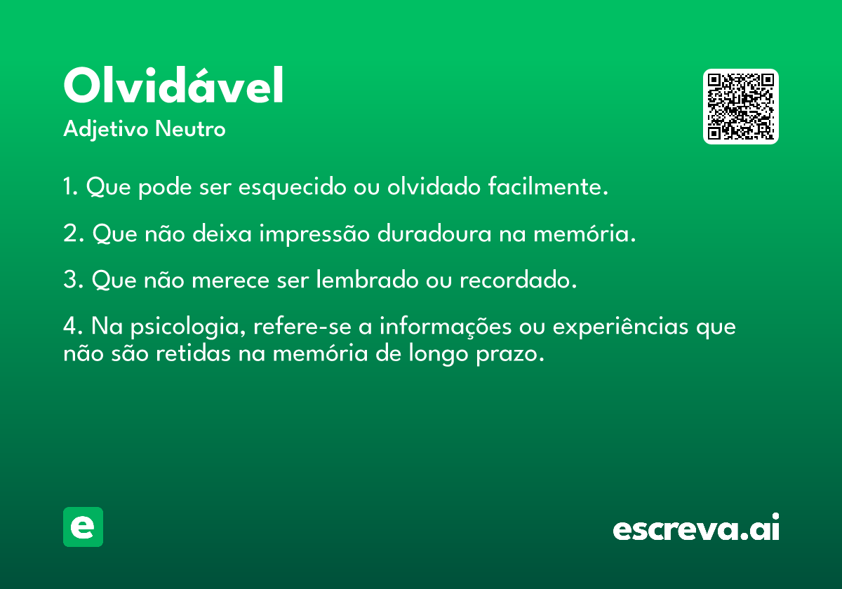 olvidável