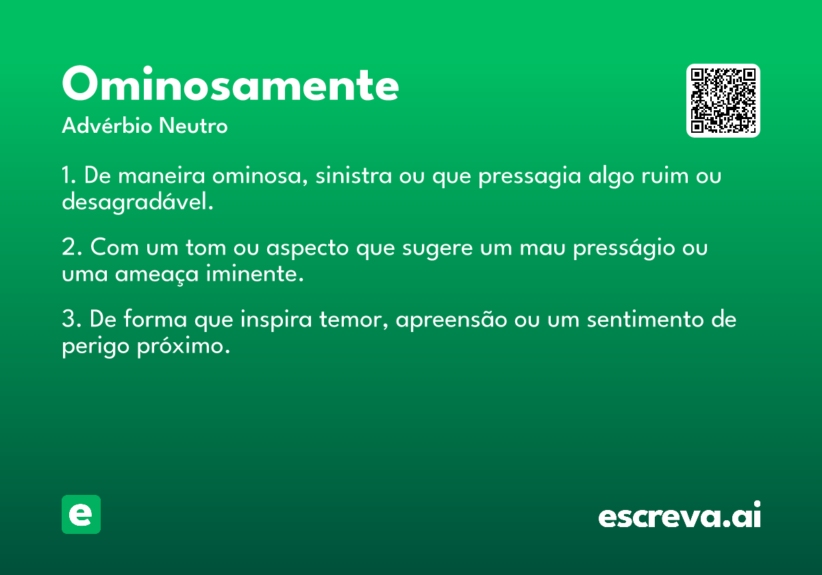 ominosamente