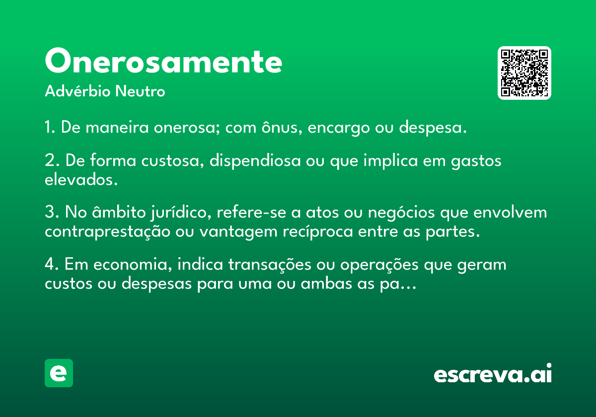 onerosamente