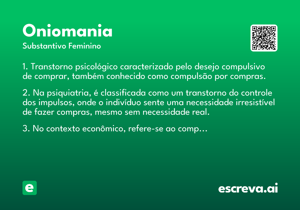 oniomania